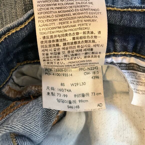 Levi’s Women Slim jeans size 8S - W29 L30 Blue Mid Rise Stretch - Picture 10 of 12